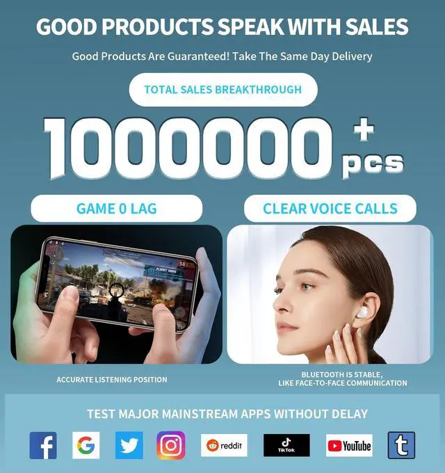 Alt view image 3 of 5 - Togetface Kids Wireless Earbuds, Bluetooth 5.0 with Microphone Noise Reduction and Panda Charging Case,Cute Headphone 36H Playtime IPX5 Waterproof Touch Control,HiFi Stereo Earphone for tv/pad/