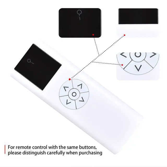 Alt view image 5 of 5 - Snrigw Replacement Remote for Motorized AC114-01B 01 1 Channel RF 433.92MHz Wireless Control Motorized Horizontal Blinds and Shades