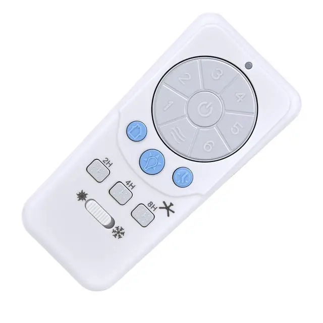 Alt view image 3 of 5 - WKOLF A25-TX012 / A25-TX025 Replacement Remote for Harbor Breeze Ceiling Fan, 6-Speed & Light Dimmer with Learn Key Sleep Timer for DC Motor (Remote Only)