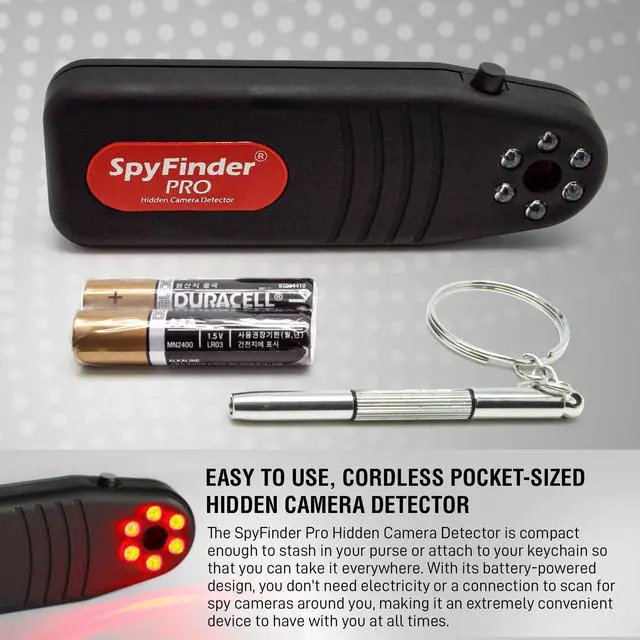 Alt view image 3 of 5 - SPYFINDER PRO Hidden Camera Detector & Spy Camera Finder Portable Optical Lens Detector for Hotels, Airbnbs, Travel Detects Covert Cameras Even When Off