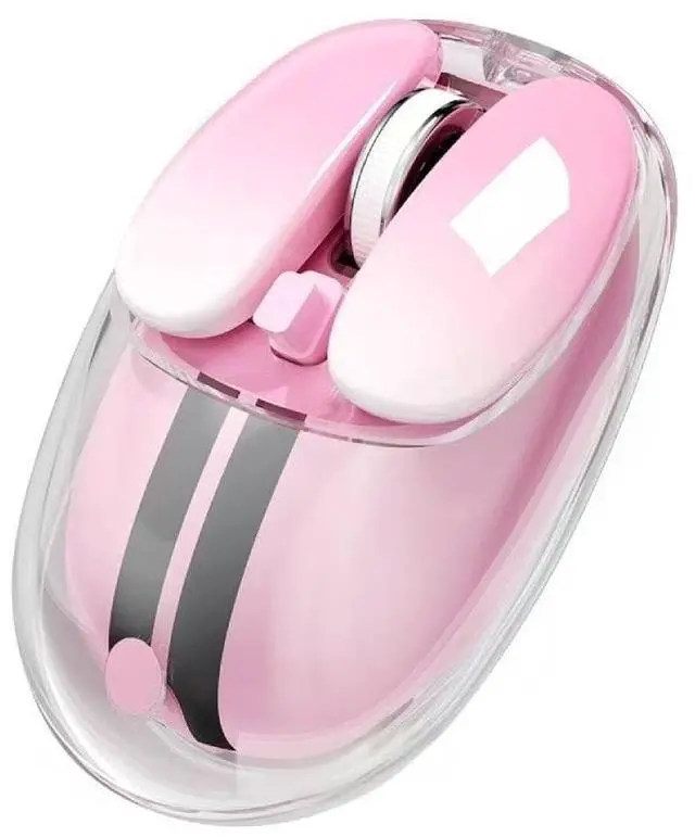 Main image of M60 Tri-Mode Wireless Mouse, Transparent Gradient Silent Bluetooth Mouse (Bluetooth 5.0 + 2.4G + Wired), Ergonomic Portable Cute Computer Mouse for Laptop, Desktop, Mac, Windows, Office & Home