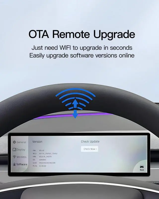 Alt view image 3 of 5 - FSDRU 8.8 Inch Portable Smart LCD Display for Model 3&Y, Voice Control, Navigation, Audio Output, No Broken/No Hole,Cars for 2017-2023 Model 3 & 2019-2024 Model Y
