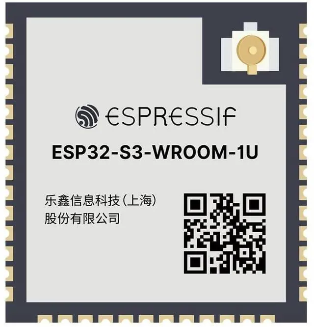 Main image of Espressif ESP32-S3-WROOM-1U-N8R8 Module, Wi-Fi, 8 MB Quad SPI Flash, IPEX Antenna Connector, Single-Board Computer