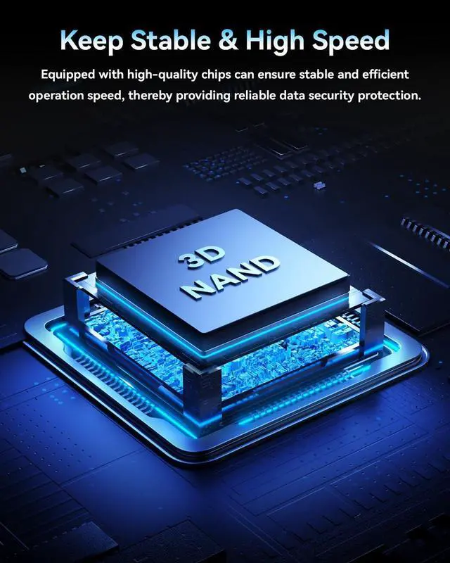 Alt view image 4 of 5 - Orlian 120GB External Portable SSD Solid State Drive USB 3.1 Gen 2 Up to 500MB/s High-Speed Solid State Drive for Phone, Windows, Android, PC and More