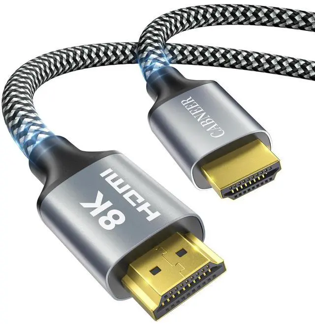 Main image of CABNEER 8K HDMI Cable 50 ft, 48Gbps High Speed HDMI 2.1 Cable, Braided HDMI Cable 2.1 8K 60Hz 4K 120Hz Support for HDR eARC HDCP 2.2/2.3, HDMI Cord Compatible with HDTV, Laptop, Monitor, PC