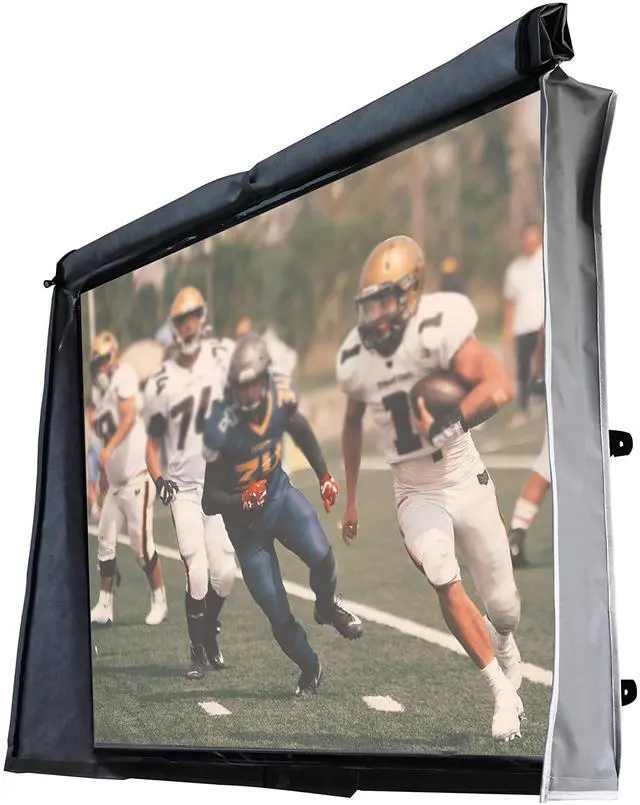 Alt view image 2 of 5 - acoveritt Outdoor 40"-43" TV Set Cover,Scratch Resistant Liner Protect LED Screen Best-Compatible with Standard Mounts and Stands (Light Gray)