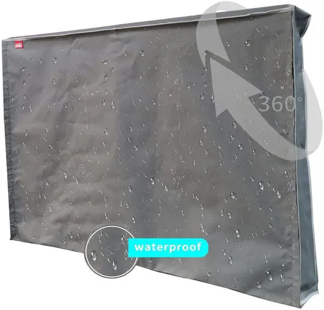 Alt view image 4 of 5 - acoveritt Outdoor 40"-43" TV Set Cover,Scratch Resistant Liner Protect LED Screen Best-Compatible with Standard Mounts and Stands (Light Gray)