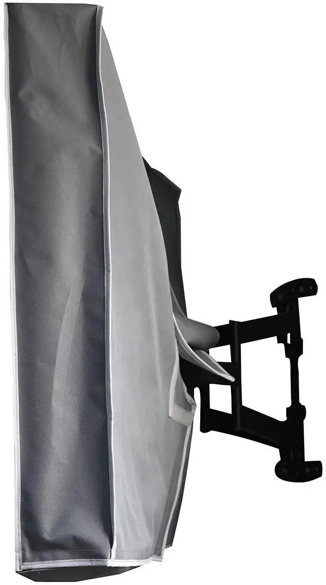 Alt view image 3 of 5 - acoveritt Outdoor 40"-43" TV Set Cover,Scratch Resistant Liner Protect LED Screen Best-Compatible with Standard Mounts and Stands (Light Gray)