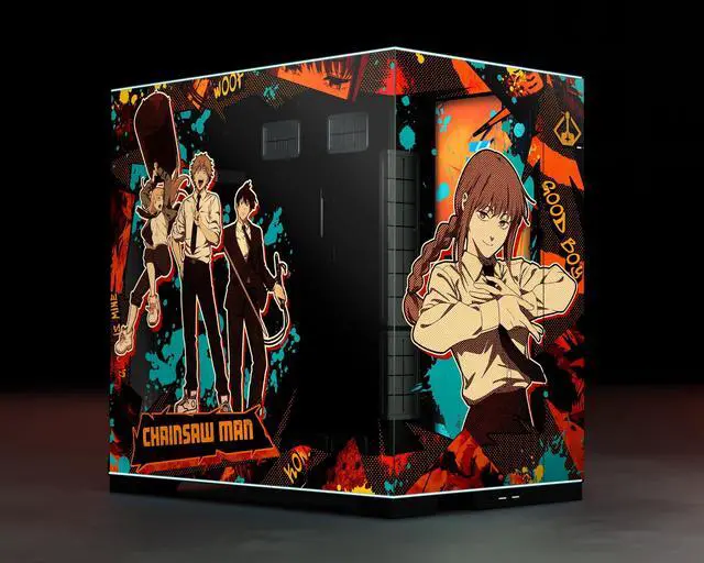 Alt view image 2 of 5 - Starforge - Chainsaw Man Computer Case Bundle Lian Li O11 Dynamic EVO RGB EATX/ATX/mATX PC Tower with UV Printed Artwork