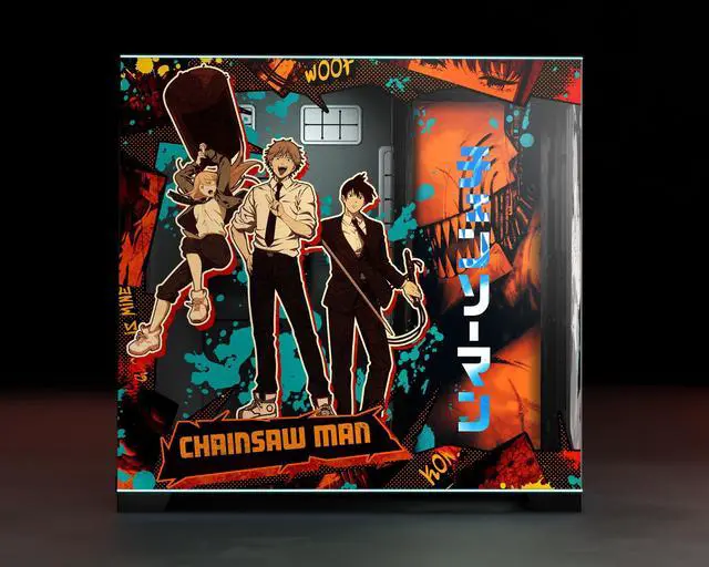 Alt view image 3 of 5 - Starforge - Chainsaw Man Computer Case Bundle Lian Li O11 Dynamic EVO RGB EATX/ATX/mATX PC Tower with UV Printed Artwork