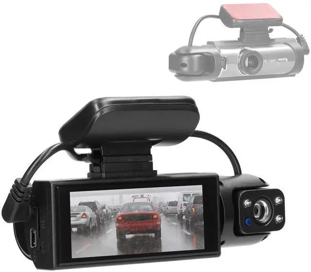 Main image of Mulcort Multi-Language Dual Lens Car Video Recorder Auto Dash Cam Car Camera Recorder Night Viewing Motion Detection DVR 170 Degree Wide Angle Car Camcorder