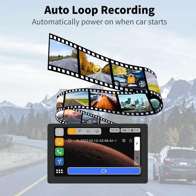 Alt view image 5 of 5 - ATOTO AC-FCR01W HD 1080P Front Camera, 150 Wide Viewing Angle, Strong Light Suppression, with Built-in G-Sensor, Only Compatible with Selected ATOTO P8 Series
