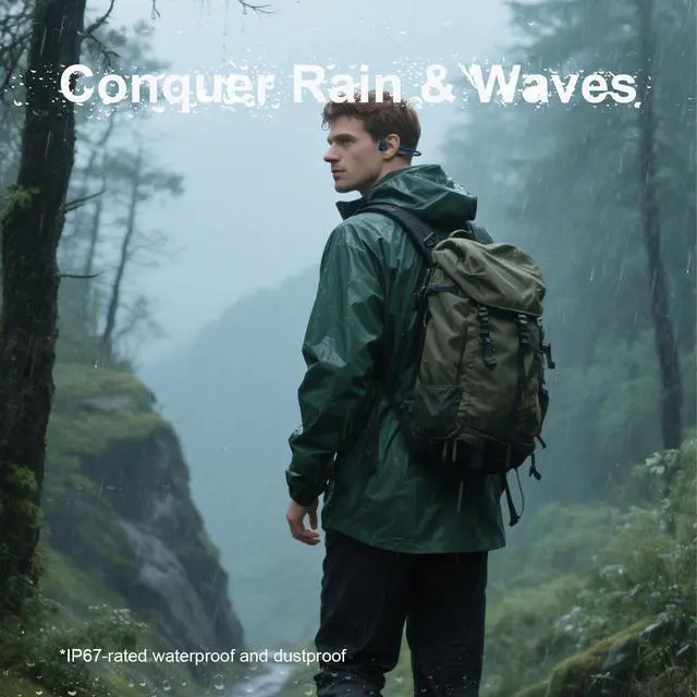 Alt view image 3 of 5 - VCCOR Open-Ear Bluetooth Sport Headphones Grey, Bone Conduction Wireless Earphones