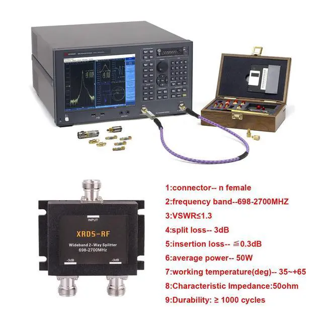 Alt view image 4 of 5 - Wide-Band 2 Way Splitter-3dB N Type Female-50 Ohm Cellular Signal Splitter for 4G/LTE System by XRDS-RF (NOT for TV)