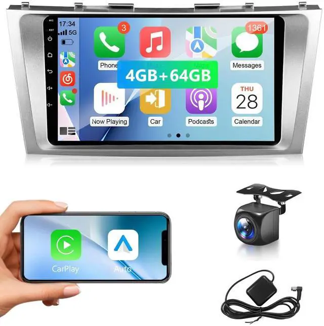 Main image of XGU 8 Core 4+64GB Car Stereo for Toyota Camry 2006 2007 2008 2009 2010 2011 Radio Apple Carplay Android Auto,9" Touchscreen for Camry Car Play GPS WiFi FM RDS Mirrorlink Camera SWC