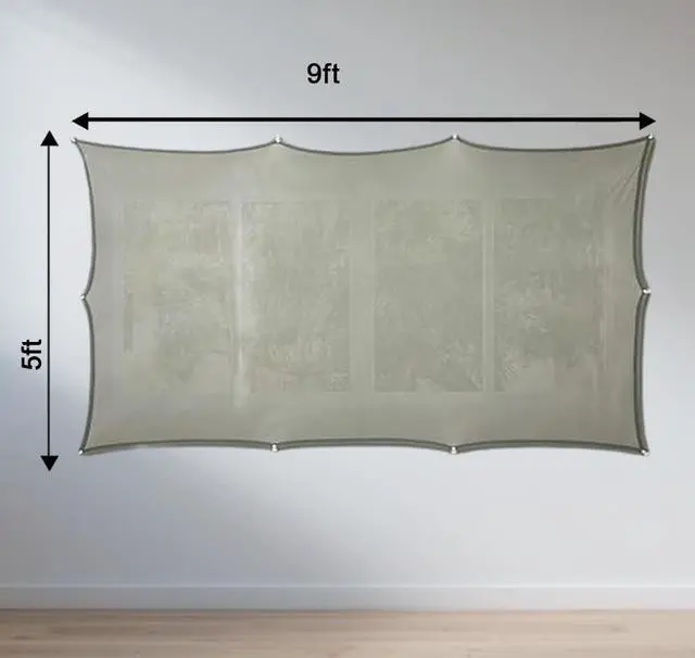 Alt view image 5 of 5 - 5ft x 9ft Holographic Rear Projection Screen, Portable Anti Crease Double Sided Window Projector Screen Hollusion Projection Material for Christmas Videos Hologram Film Night