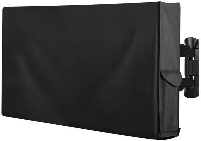 Main image of OutdoorLines Waterproof & Weatherproof Outdoor TV Cover - for 55-58 Inch Flat Screen TV, Dustproof & UV Resistant, Black, Size 55" L x 35" W x 5.5" H