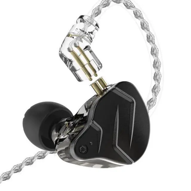 Alt view image 3 of 5 - KZ ZSN PRO X Wired Earbuds, in-Ear Monitor Headphones with Dual Driver-Clear Sound and Ergonomic Custom-Fit Earpieces (S/M/L),Gaming Earbuds,3.5mm Jack for Phones Computer Laptops (Black Without Mic)