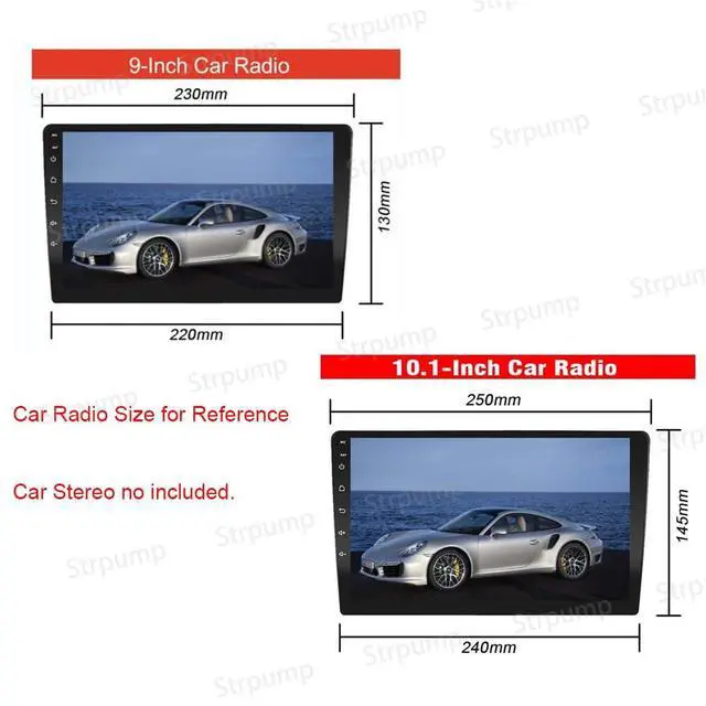 Alt view image 3 of 5 - 9'' Inch Car Radio Stereo Dash Frame Fascia Bezel Panel Compatible for Toyota Sienna 2004~2010 w/Power Harness Cable Install Trim