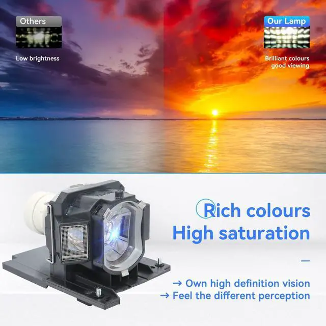 Alt view image 4 of 5 - ZMSTLAMP DT01021 Projector Lamp for Hitachi CP-X2010N CP-X2011N CP-X2010 CP-X2514WN CP-X2510 CP-X2510N CP-X3011 CP-X4014WN CP-X4011N CP-X2011 Replacement Projector Lamp
