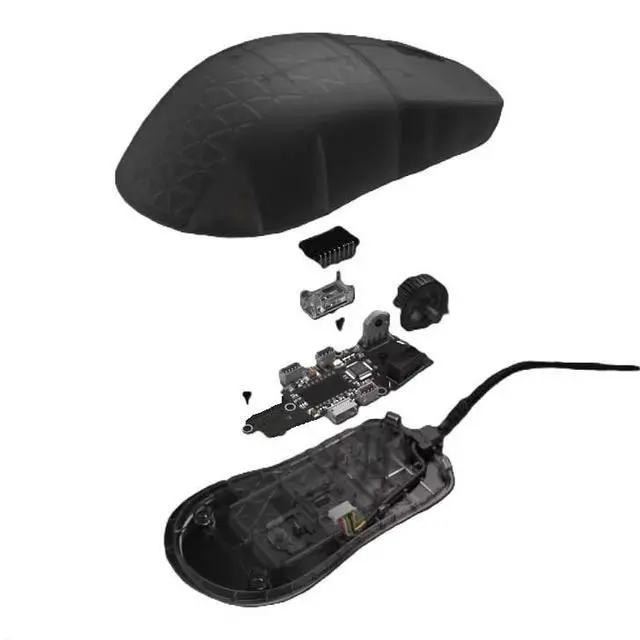 Alt view image 3 of 5 - End Game Gear OP1 8K v2 Wired Gaming Mouse, Light 1.75 oz, Kailh GX Interchangeable Main Switches Right-Handed, PixArt Optical Sensor PAW3395U, 30000 DPI, 8000Hz Polling Rate
