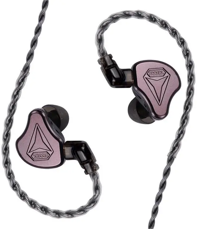 Main image of FAAEAL Composite Diaphragm in-Ear Monitor Headphones, HiFi Wired Earbuds, QDC-2PIN Detachable Silver Plated IEM Cable Compatible for KZ ZSN ZS10 PRO TRN MT1 Headphones 3.5mm 4.2ft