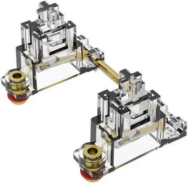 Main image of GATERON Ink V2 Pro Transparent Screw in Stabilizer, RGB New Set Stab Hot Swap for 60% Layout MX Mechanical Keyboard
