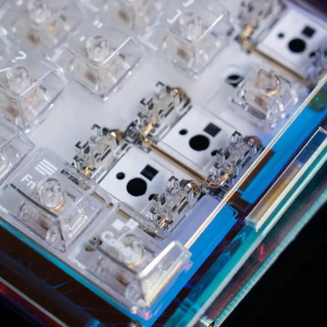 Alt view image 2 of 4 - GATERON Ink V2 Pro Transparent Screw in Stabilizer, RGB New Set Stab Hot Swap for 60% Layout MX Mechanical Keyboard