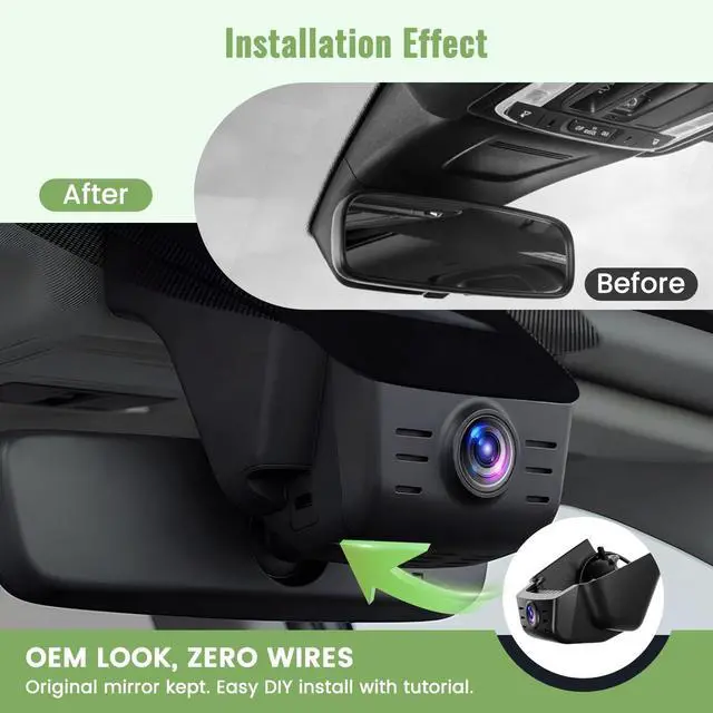 Alt view image 3 of 5 - Fuluku 4K Dash Cam fit for Honda CR-V 2023-2025 Sport Touring EX EX-L Hybrid (Gen6), OEM Look Dash Camera, UHD 2160P Video, WiFi & App, Loop Recording, G-Sensor, Plug & Play, 64GB Card, Night Vision