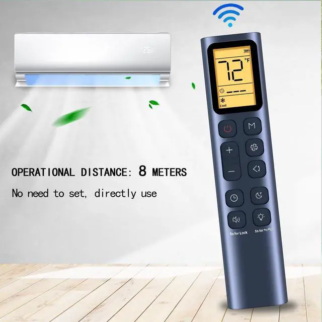 Alt view image 2 of 5 - RYQIF Replacement Remote Control fits Dreo Portable Air conditioners 8000 BTU Ashrae (5000 BTU DOE) AC318S AC319SBlack