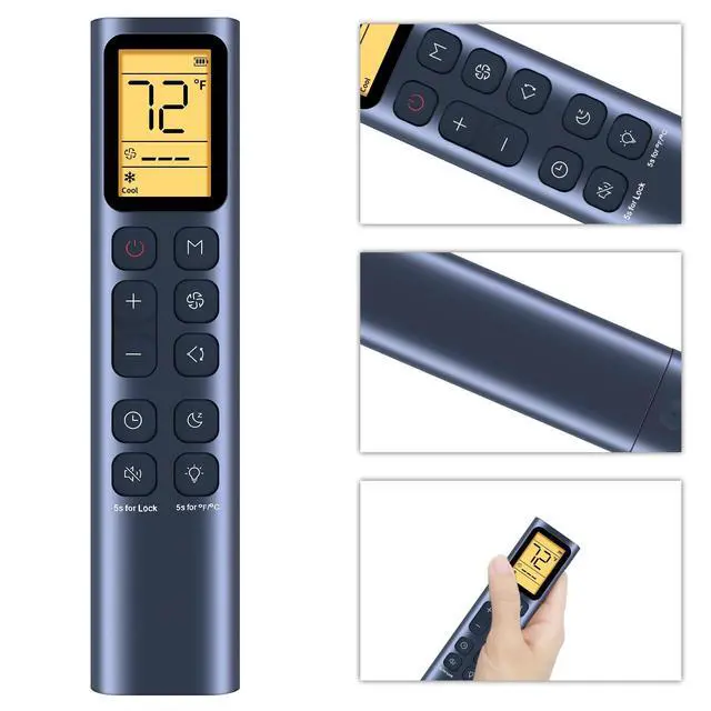 Alt view image 3 of 5 - RYQIF Replacement Remote Control fits Dreo Portable Air conditioners 8000 BTU Ashrae (5000 BTU DOE) AC318S AC319SBlack