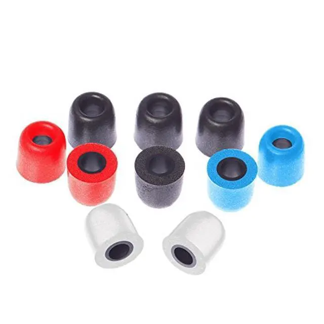 Alt view image 3 of 5 - Earbud Foam Tips with Protective Case - Sports Earphone TIp - 5 Pairs 10 Pieces - Medium Multi-Color