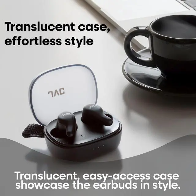 Alt view image 4 of 5 - JVC Gumy Premium True Wireless Earbuds Noise Cancelling, Bluetooth 5.4 Headphones 26H Battery, ANC Ambient Mode, Gaming Low Latency, USB-C Case