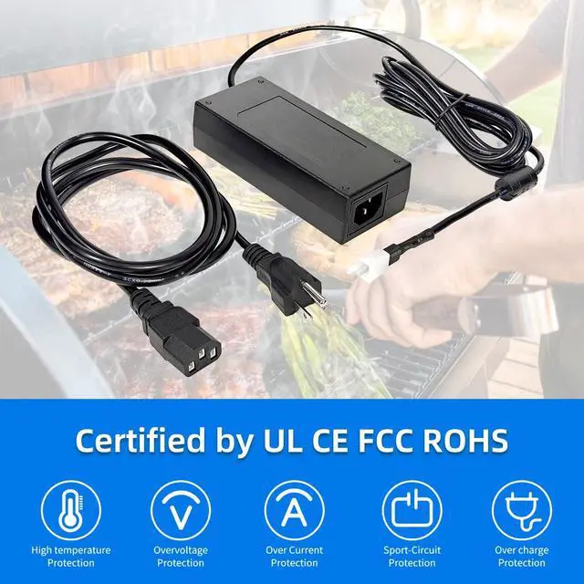 Alt view image 4 of 5 - Ousaly KIT0480 20V 4.5A Power Adapter for Traeger Pro,Ironwood,Silverton,Timberline,Century,Replacement,Replace ELE143 Power Supply Cord Cable Battery Charger PSU