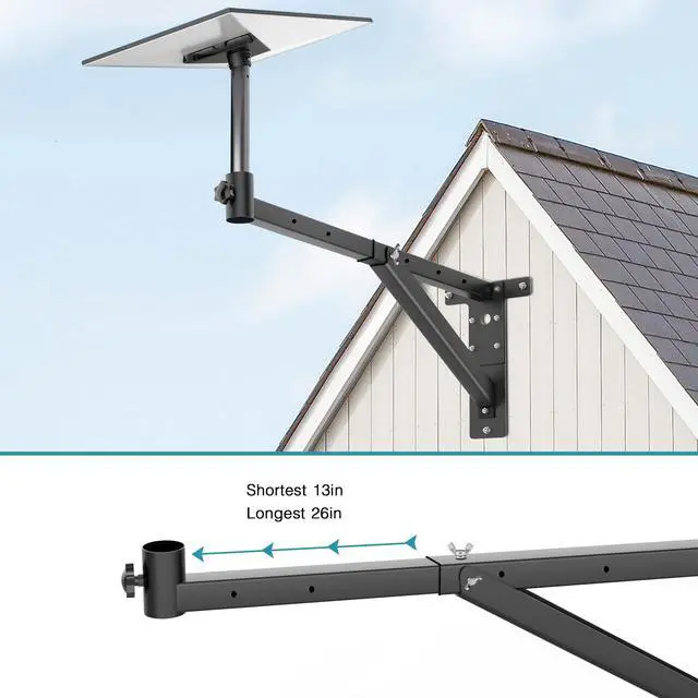 Alt view image 4 of 5 - Starlink Gen 3 Mount Kit - Adjustable Range 13-26 in, Long & Roof Mounting Kit for Gen 3 Standard Dish, Compatible with Gen3/V3 Starlink Dish Satellites