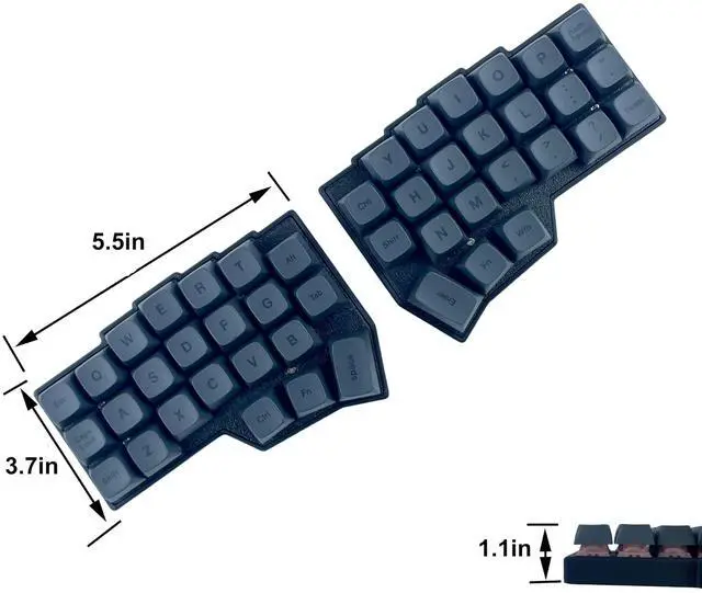 Alt view image 2 of 5 - SZRKBD Corne V4.1 Ergonomic Split Mechanical Keyboard Wired 40% Layout Hot-Swappable QMK/Vial Programmable RGB Backlit PBT XDA Keycap