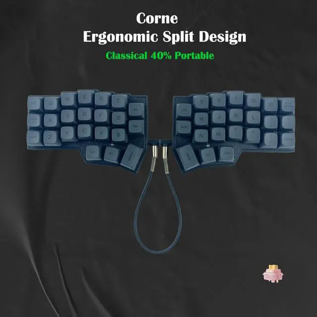 Alt view image 4 of 5 - SZRKBD Corne V4.1 Ergonomic Split Mechanical Keyboard Wired 40% Layout Hot-Swappable QMK/Vial Programmable RGB Backlit PBT XDA Keycap