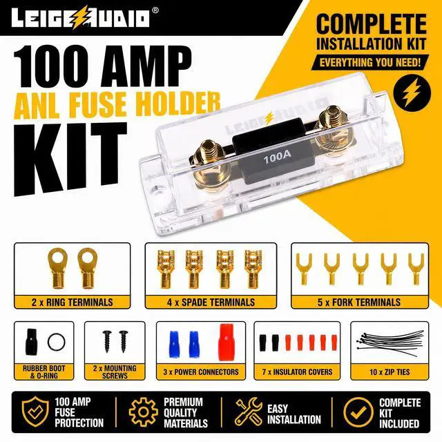 Alt view image 3 of 5 - 4 Gauge Amp Wiring Kit Ture 4 AWG Amplifier Installation Wiring Kit - Car Subwoofer Wiring Kit Helps You Make Connections and Brings Power to Your Radio, Subwoofer and Speakers