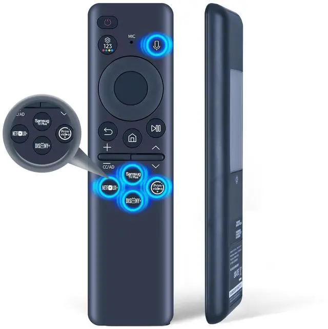 Main image of BN59-01432A Solar Voice Remote Replacement for Samsung TV with Bluetooth Rechargeable Solar Cell, Compatible with Samsung The Frame Crystal UHD Series Neo QLED 8K HDR Ultra HD Smart TVs, V