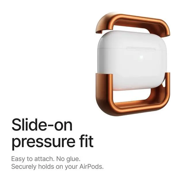Alt view image 3 of 5 - Arc Pulse Compatible with AirPods Pro 3 Case (2025), Minimalist Protective Shock Absorption Aluminum Shells + Elastomer Inlays, Slide-On Fit Charging Case Cover