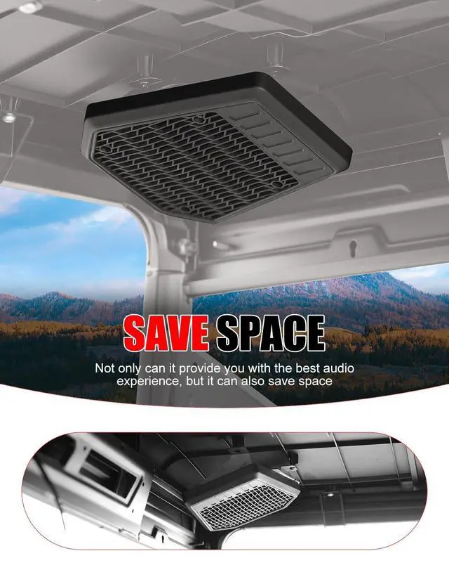 Alt view image 2 of 5 - XATVXUTV Rear Roof Speaker Pod Enclosures for Polaris Ranger XP 1000, UTV Sport 6.5" Speaker Holders for Ranger XP 1000 Crew 2019 2020 Accessories (2PCS, Replace #5454646, 5265150, 5265149)