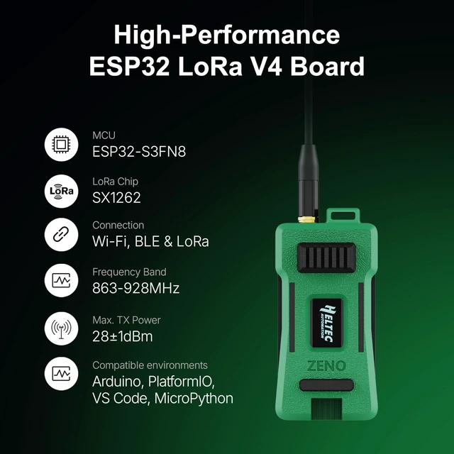 Alt view image 3 of 5 - Reeseephelte Meshtastic LoRa V4 Development Board with Case