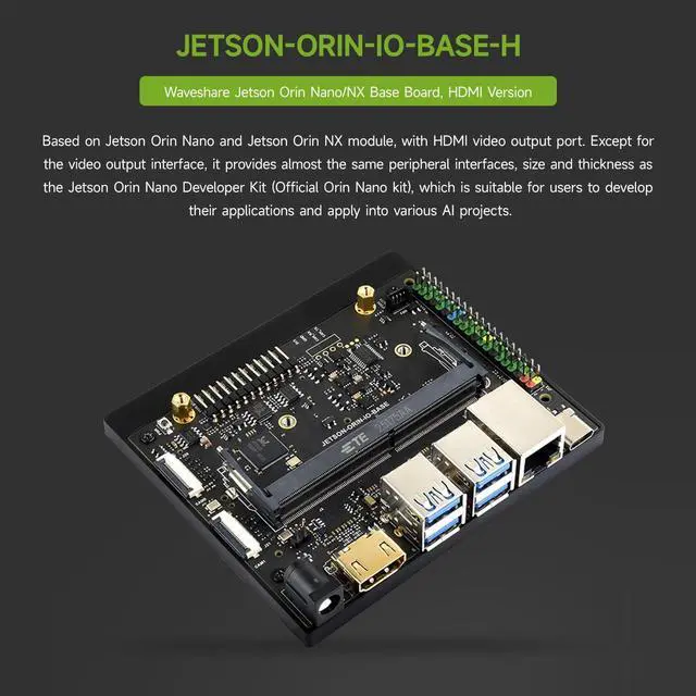Alt view image 3 of 5 - KLAYERS Jetson Orin Nano/NX Super Base Board (HDMI Version)