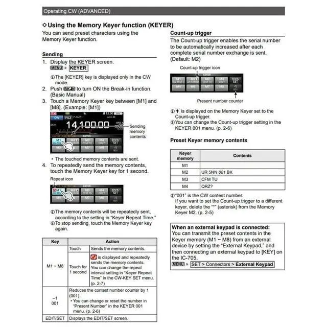 Alt view image 3 of 5 - Transceiver Keypad, External Control Radio Shortcut with 3.5mm Cable for IC 705 IC 7600 IC 7610 IC 7300 IC 9700, DIY Data Cable Required for 7300 9700