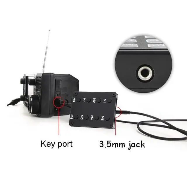 Alt view image 5 of 5 - Transceiver Keypad, External Control Radio Shortcut with 3.5mm Cable for IC 705 IC 7600 IC 7610 IC 7300 IC 9700, DIY Data Cable Required for 7300 9700