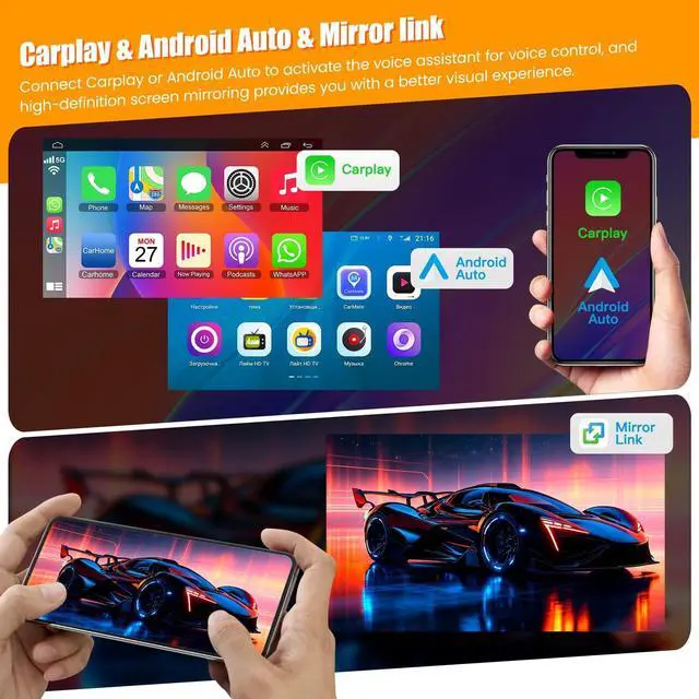 Alt view image 3 of 5 - (8Core + 128GB) Car Radio Stereo for Toyota RAV4 2013-2018