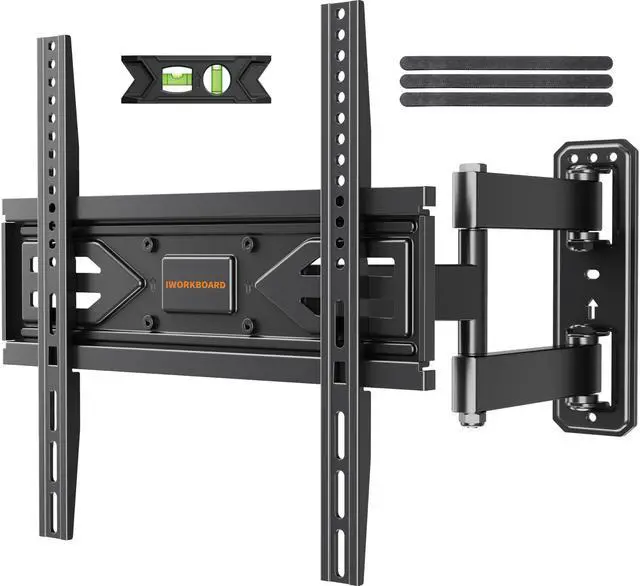 Main image of IWORKBOARD 40 43 50 55 inch Full Motion Corner TV Wall Mount for Most 32-65 inch Flat & Curved TVs, Articulating Swivel & Tilt TV Mount Bracket, up to 80 lbs,VESA 400x400mm, Single Stud Perfect Center