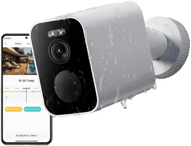 Main image of XIAOMI Outdoor Camera BW500: 2.5K Battery Security Camera Wireless with Color Night Vision, Optional Solar Panel, IP67 Weatherproof, 136 Wide View Home
