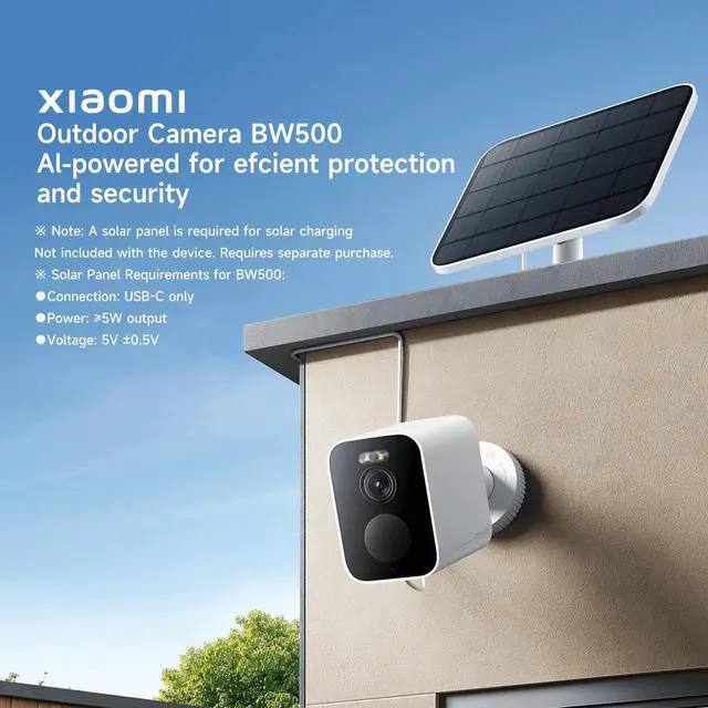 Alt view image 5 of 5 - XIAOMI Outdoor Camera BW500: 2.5K Battery Security Camera Wireless with Color Night Vision, Optional Solar Panel, IP67 Weatherproof, 136 Wide View Home