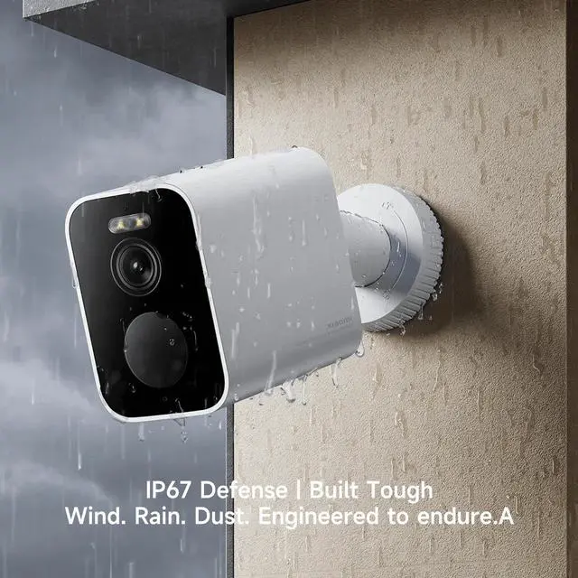 Alt view image 3 of 5 - XIAOMI Outdoor Camera BW500: 2.5K Battery Security Camera Wireless with Color Night Vision, Optional Solar Panel, IP67 Weatherproof, 136 Wide View Home